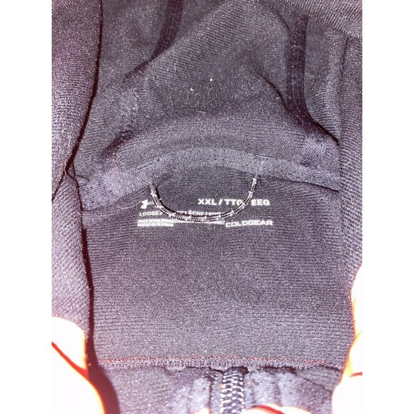 Under Armour Cold Gear Mens Black Red Full Zip Hooded Sweatshirt XXL - Picture 4 of 5